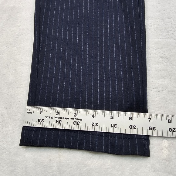 Vince Joggers Pants Men L Navy White Pin Stripe Drawstring Tapered Casual Lounge - Picture 10 of 11